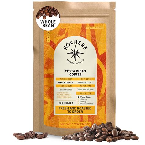 Amazon.com : Costa Rican Whole Bean Coffee Medium Roast - 12 oz, Single