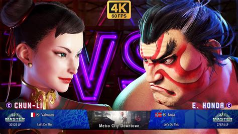 SF6 Valmaster CHUN LI VS Banja E HONDA 4K ACTION STREET