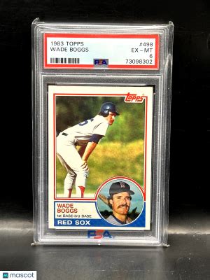 1983 Topps WADE BOGGS RC 498 PSA 6 EX MT HOF Boston Red Sex MCP