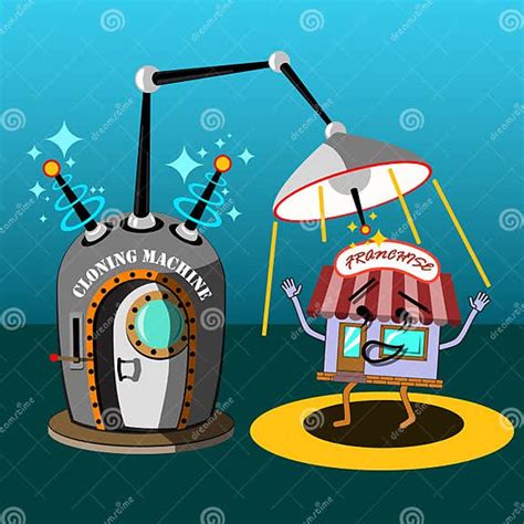 Franchise Cloning Machine Stock Vector Illustration Of Product 75574594