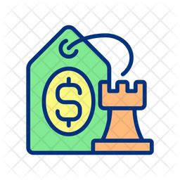 Pricing strategy Icon - Download in Colored Outline Style