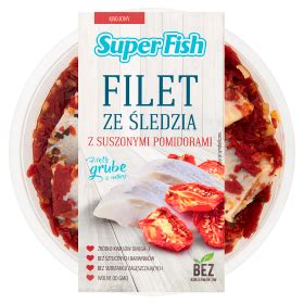 SuperFish Filety ze śledzia z suszonymi pomidorami 200 g Megasam24 pl