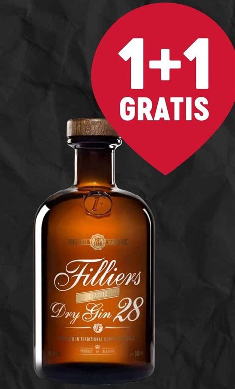 Filliers Dry Gin 28 1 1 Gratis Promotie Bij Delhaize