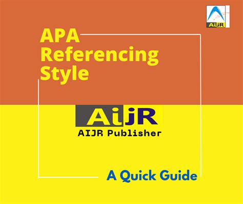 APA Referencing Style: A Quick Guide