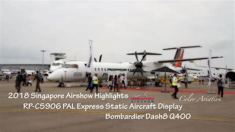 Cockpit view of the Bombardier Dash8 ?... Color Aviation 2018 Singapore ...