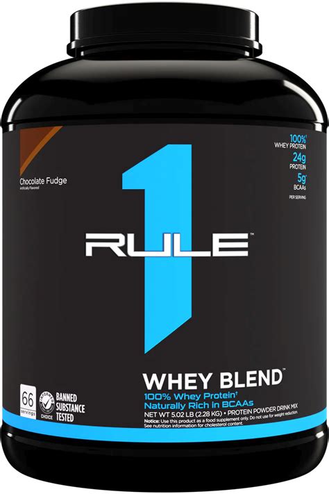 Rule R1 Whey Blend Chocolate Fudge 66 Servings By Rule 1