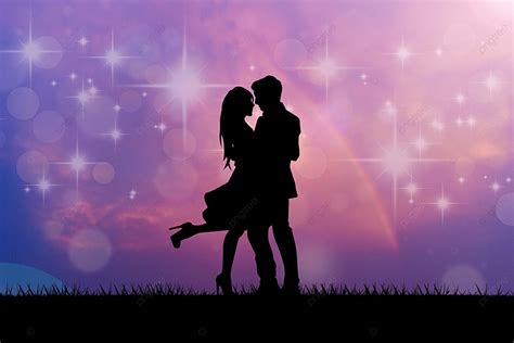 Valentines Day Couple Hugging Under The Rainbow Background And Picture