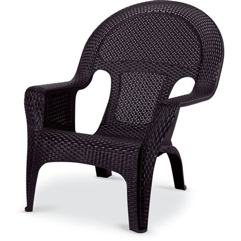 US Leisure Resin Wicker Lounge Chair, Coffee – Walmart Inventory ...