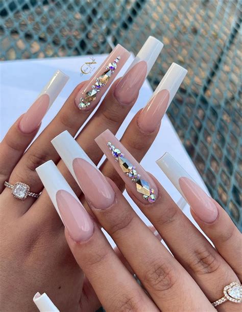 38 Elegant French Tip Coffin Nails Youll Love In Summer Page 14 Of