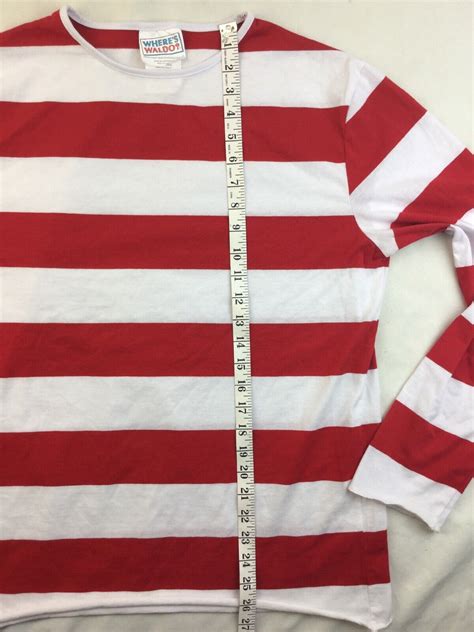 Halloween Costume Wheres Waldo Shirt Adult Sz Small Gem