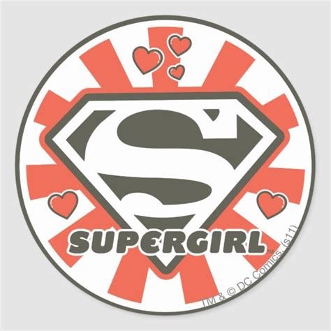 Supergirl J Pop 7 Classic Round Sticker Zazzle