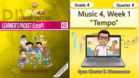 Music Quarter Week Tempo Leap Grade Mapeh Youtube