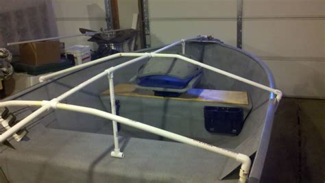 Small boat cover support DIY