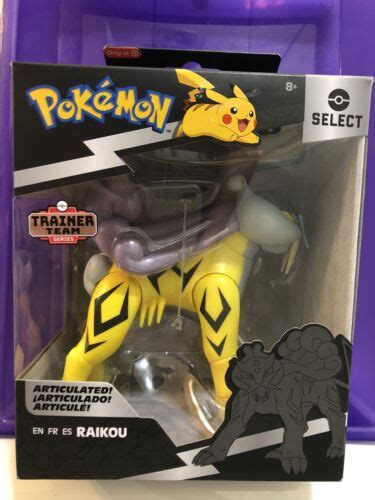 Raikou Pok Mon Select Trainer Team Articulated Jazwares Action