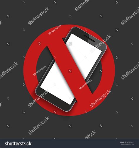 Vector Modern Sign Turn Off Phone Stock Vector (Royalty Free) 649226311