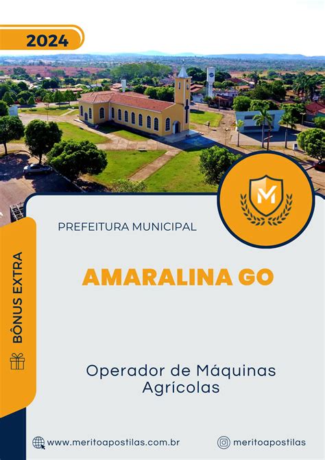 Apostila Operador de Máquinas Agrícolas Prefeitura de Amaralina GO 2024