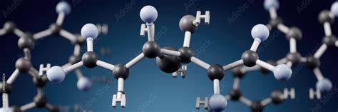 3D Molecular Structure Of Ethyl Carbamate Urethane Detailed