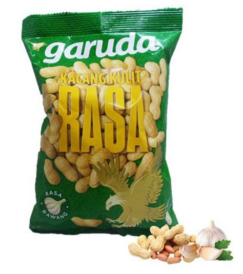 Garuda Kacang Kulit Rasa Bawang Roasted Peanuts Garlic Flavor G