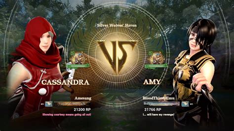 Soulcalibur Vi Amesang Cassandra Vs Bloodthirstyemu Amy Xbox