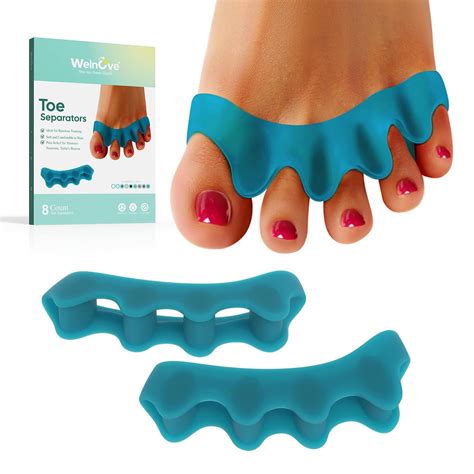 Welnove 8 Pack Toe Separators Bunion Corrector For Women Men Toe