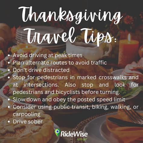 Thanksgiving Travel Tips - Ridewise