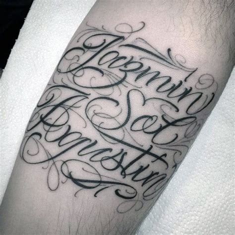 Fancy Cursive Tattoo Lettering Fonts Transferisse