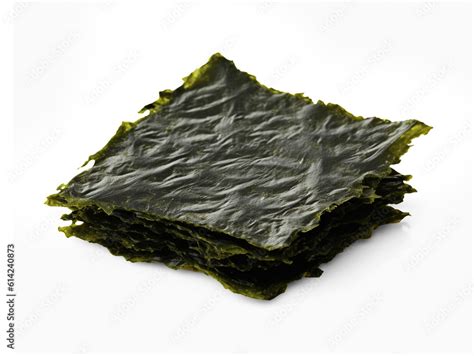 Sheet Of Dried Seaweed Isolated On Transparent Or White Background Png