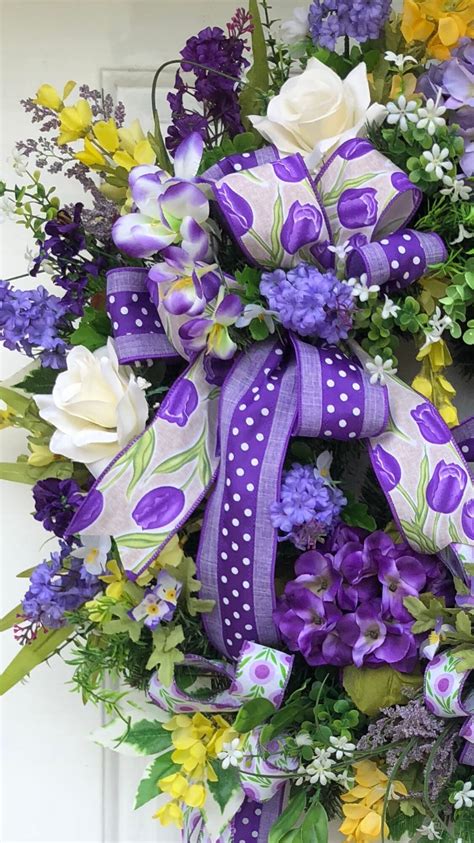 Summer Wreath Hydrangea Wreath Wisteria Wreath Spring And Summer