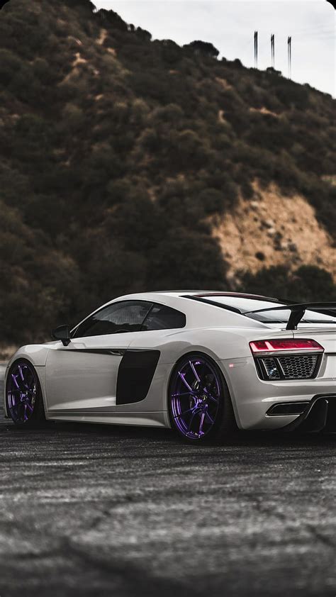 Audi R8 Spyder Wallpaper White