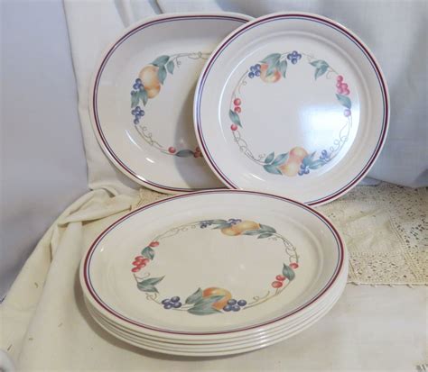 Vintage Corelle Abundance Pattern Platter Plates Corning Ware Etsy