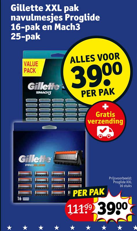 Gillette Xxl Pak Navulmesjes Proglide Pak En Mach Pak Per Pak