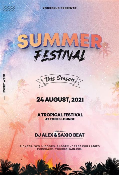 Summer Festival Free Psd Flyer Template Psd Freepsdflyer