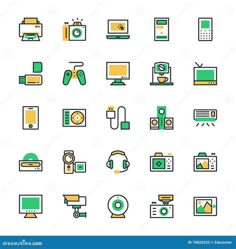 Electronics Vector Icons 1 Stock Illustration Illustration Of Player