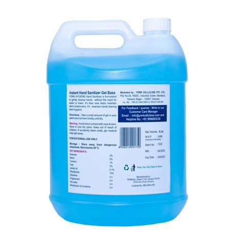 Hand Rub Gel Sanitizer - 5 litre