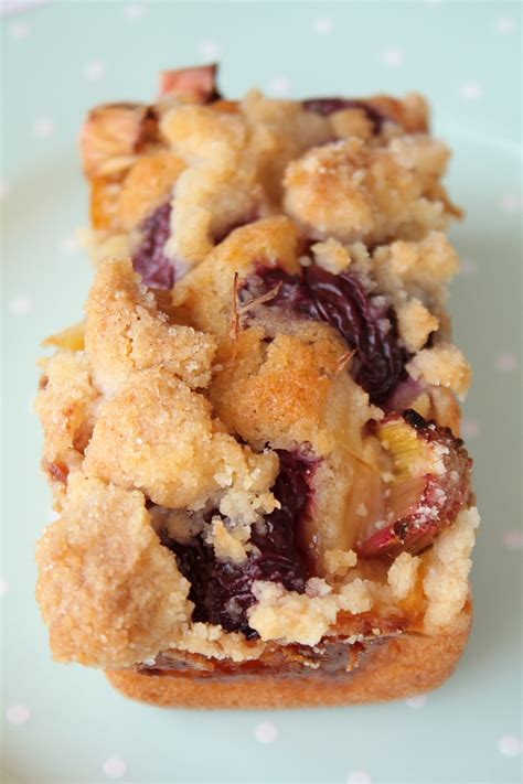 Cherry Rhubarb Streusel Cake Anne S Kitchen