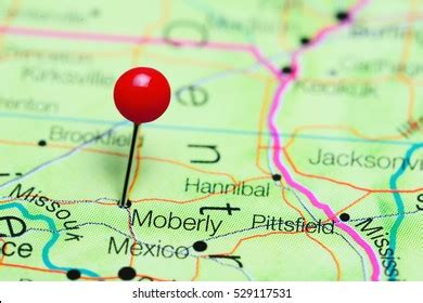 Moberly Pinned On Map Missouri Usa Stock Photo 529117531 | Shutterstock