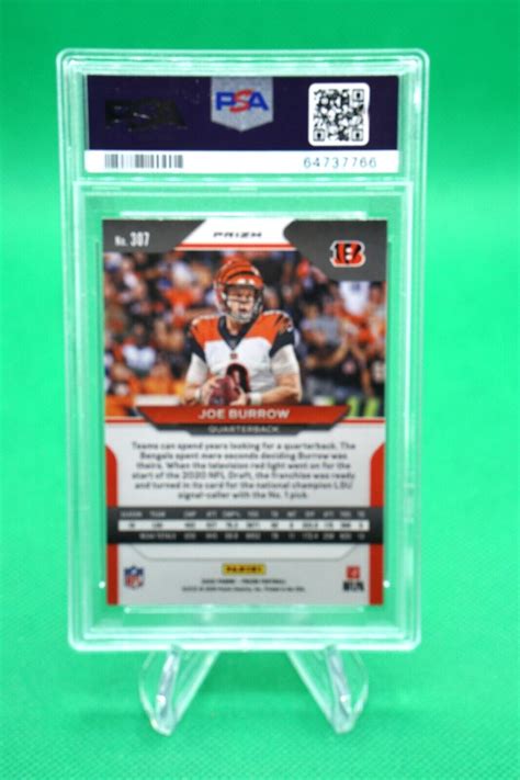 Prizm Rookies Prizm Lazer Joe Burrow Psa Gem Mint Es Ebay