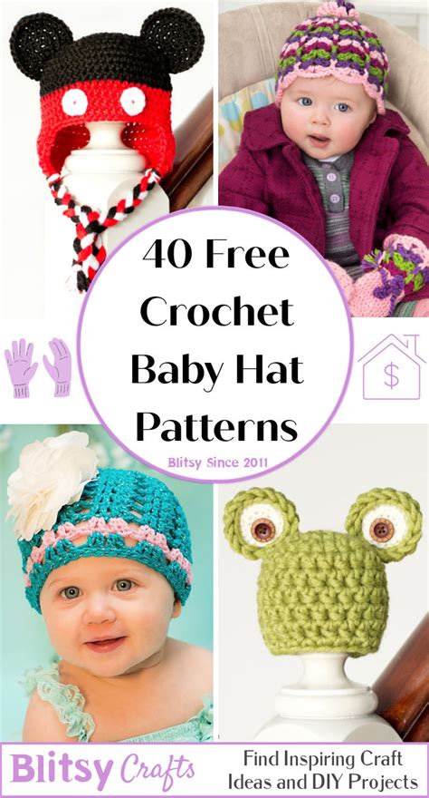 40 Free Crochet Baby Hat Patterns (All Sizes Pattern)