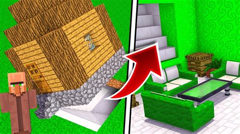 BASE SECRETA EMBAIXO DA CASA DE VILLAGER NO MINECRAFT YouTube