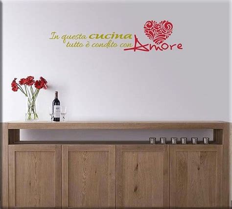 Wall Stickers Frase Amore Cucina Decorazione Murale