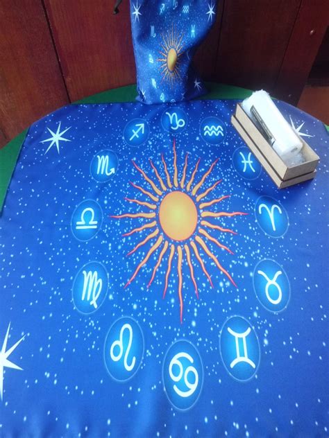 Toalha Esoterica Tar Astrologia Signo Sol Estrela Zodiaco Elo