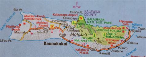 Road Map Of Molokai Hawaii