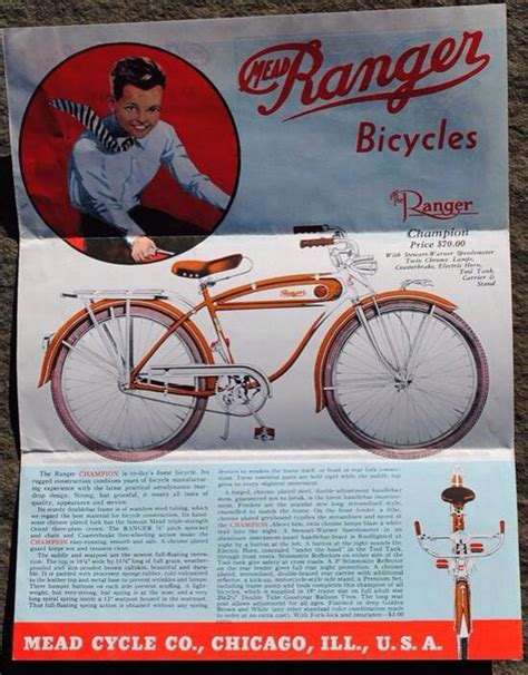 1936 Mead Ranger Ace Version Girls Bike Catalog Photo Wanted Wanted