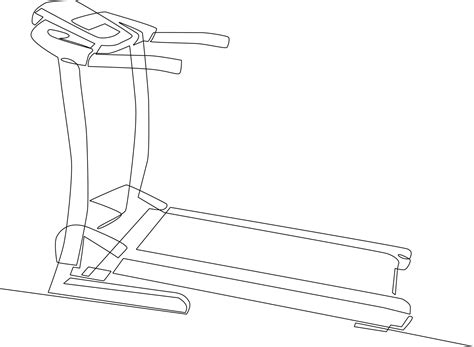 Single One Line Drawing Exercise Machines Fitness Activity Concept Continuous Line Draw Design