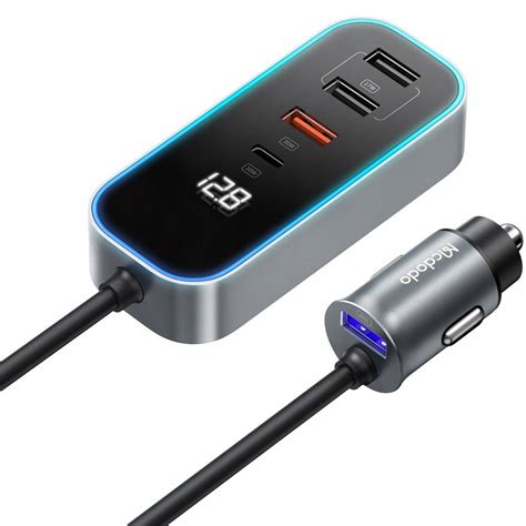 Ładowarka Samochodowa Mcdodo Wyjścia Usb Usb C Pd 107W Wyświetlacz Led