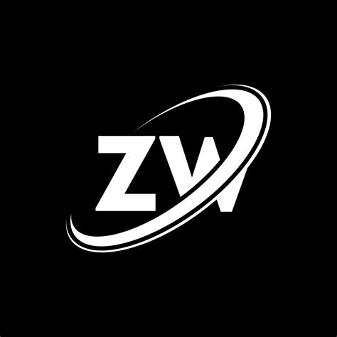 Diseño Del Logotipo De La Letra Zw Zw Letra Inicial Zw Círculo Vinculado En Mayúsculas Logotipo