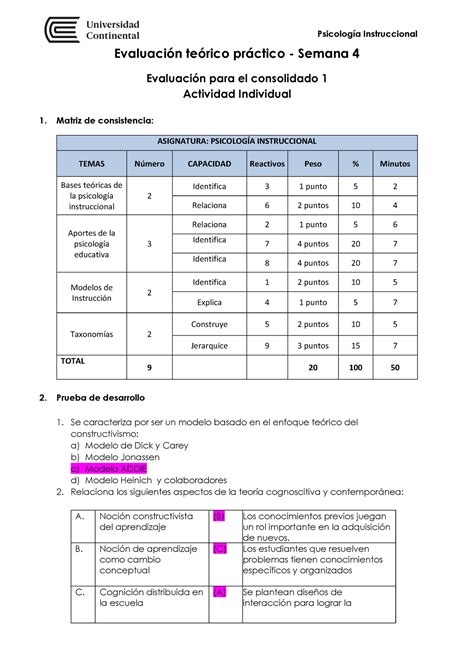 Prueba Mixta C1 Semana 4 Evaluación Teórico Práctico Semana 4