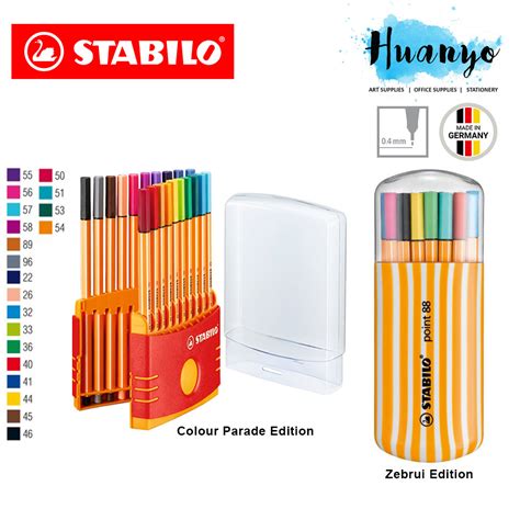 Stabilo Point 88 Fineliner Marker Pen 0 4 Mm 20 Color Limited Edition