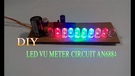 How To Make Led Vu Meter Circuit An6884 Simple Youtube