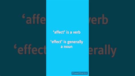 Affect Versus Effect How To Use In Sentences Youtube